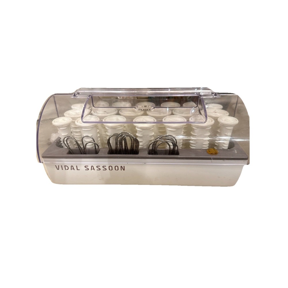 Vidal Sassoon VS321 Hot Rollers Set 20 Rollers 20 Clips Heated Curlers Working